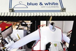 Blue & White Dry Cleaners